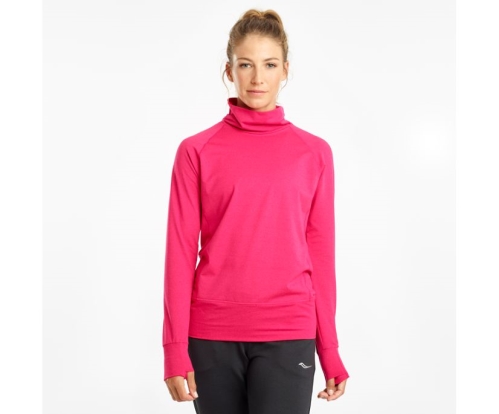 Tenis Saucony Sunday Funnel Neck Mujer Tops Ropa Love Potion Heather México MX-367-BI